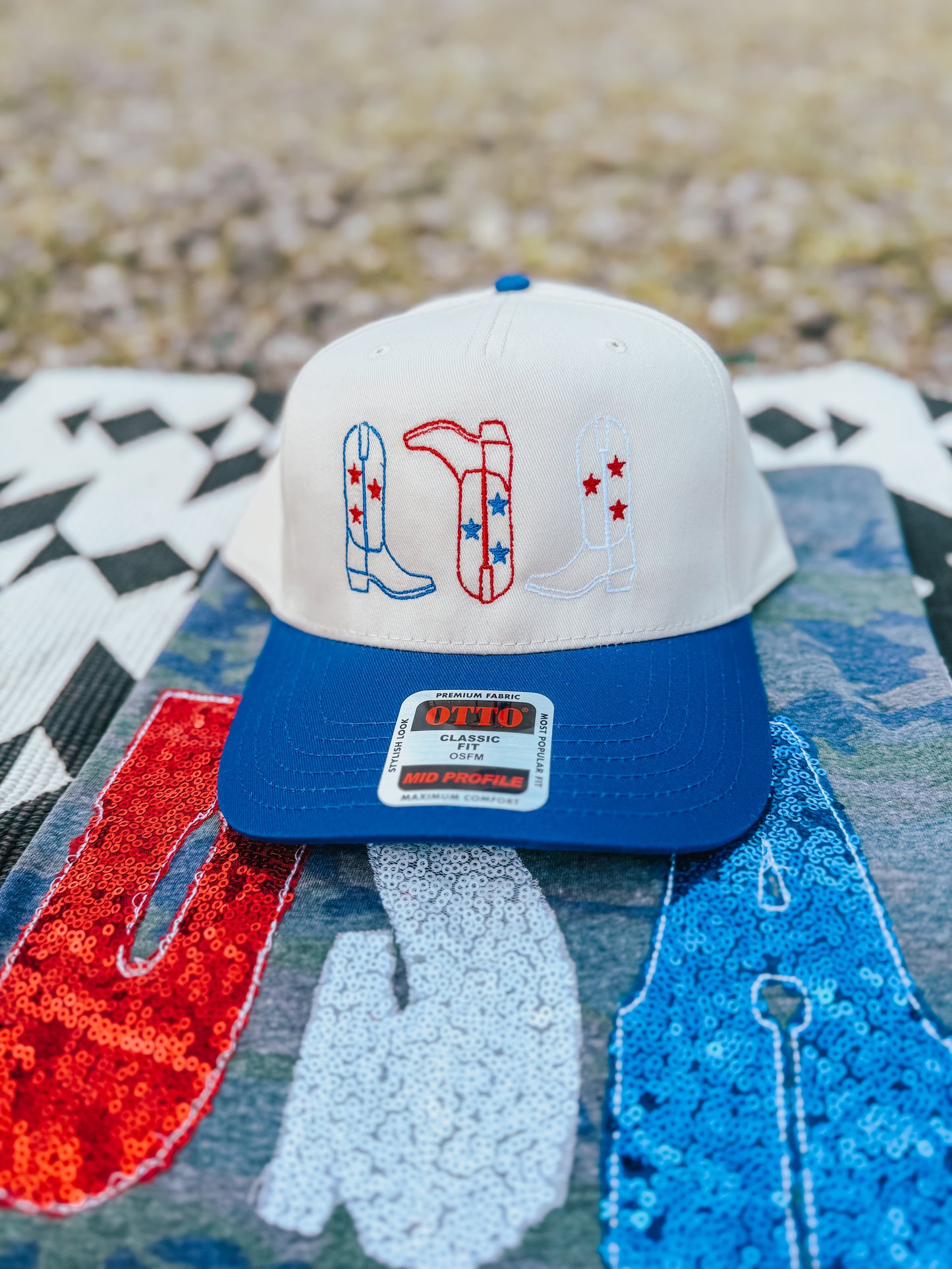 Boot Trio HAT Embroidery Design