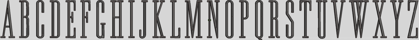 Slim Line Vogue 3D Embroidery Font (BX included)