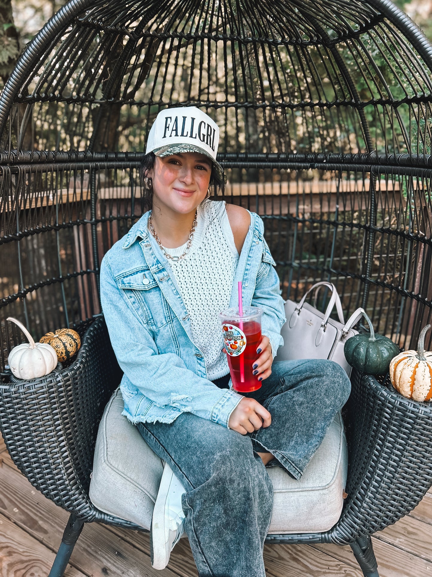 FALL GRL 3D Embroidered Hat