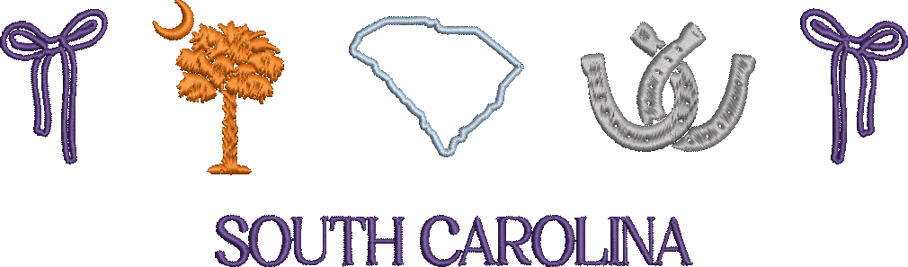 South Carolina State Icon Embroidery Design