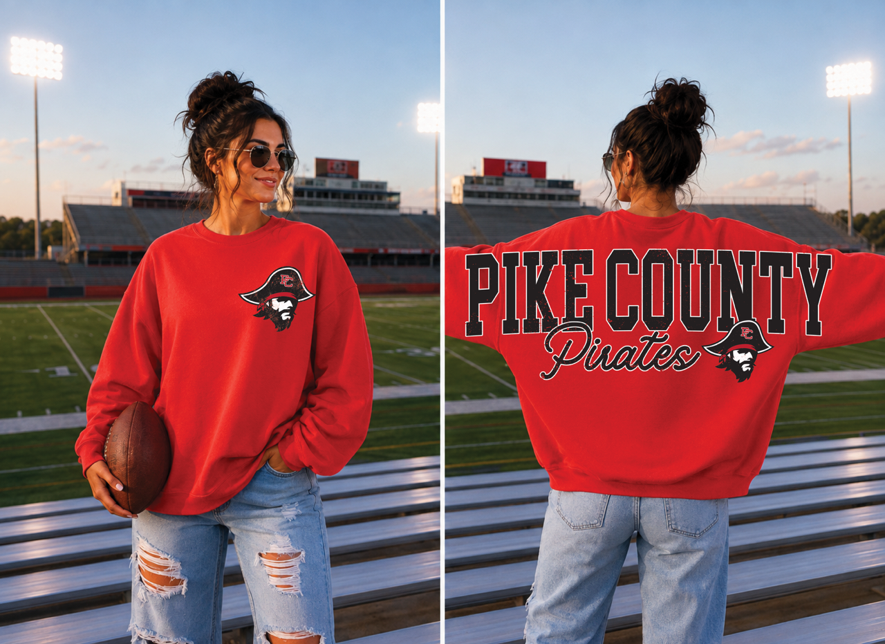 Oversized Back Pike County Pirates Sweatshirt