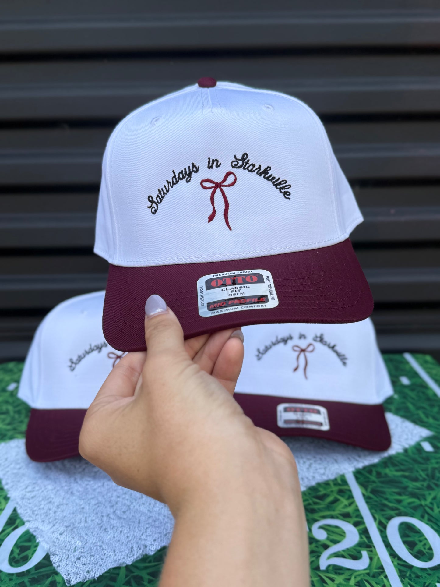 Saturdays In Custom Town Embroidered Trucker Hat