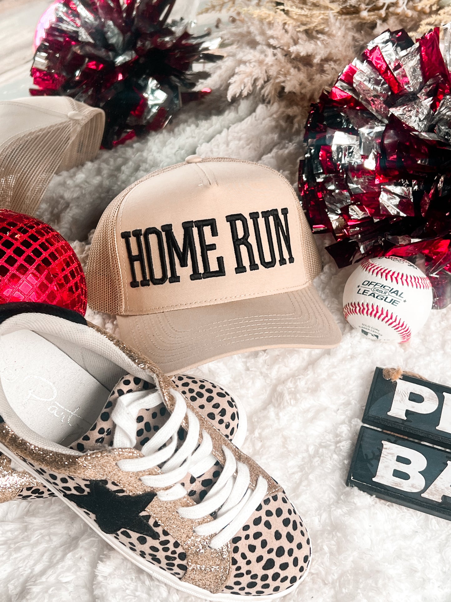 Home Run 3D Embroiderd Trucker Hat