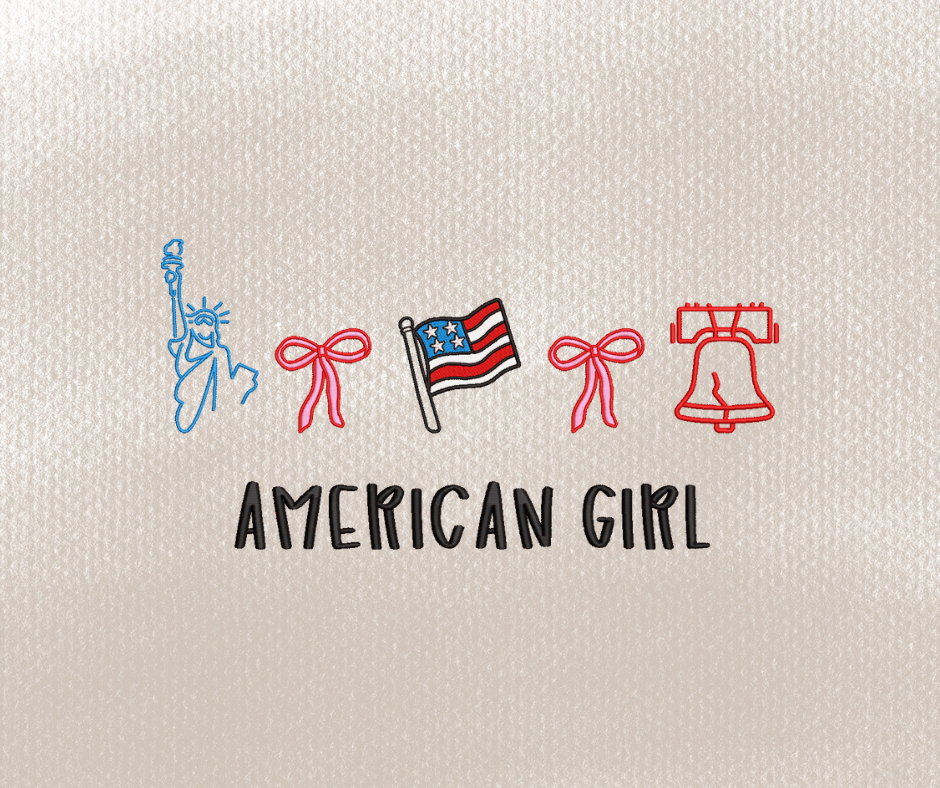 American Girl Icon Embroidery Design