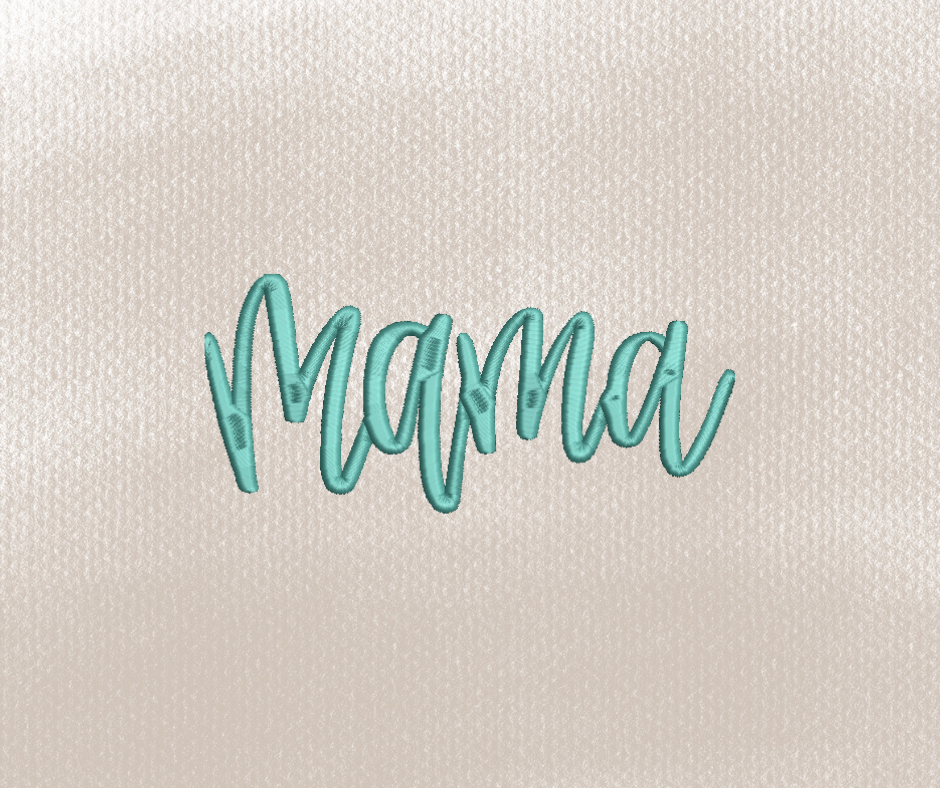 Mama Hand Lettered Embroidery Design