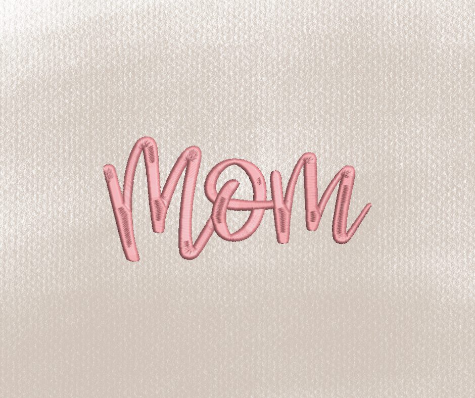 Mom Hand Lettered Embroidery Design