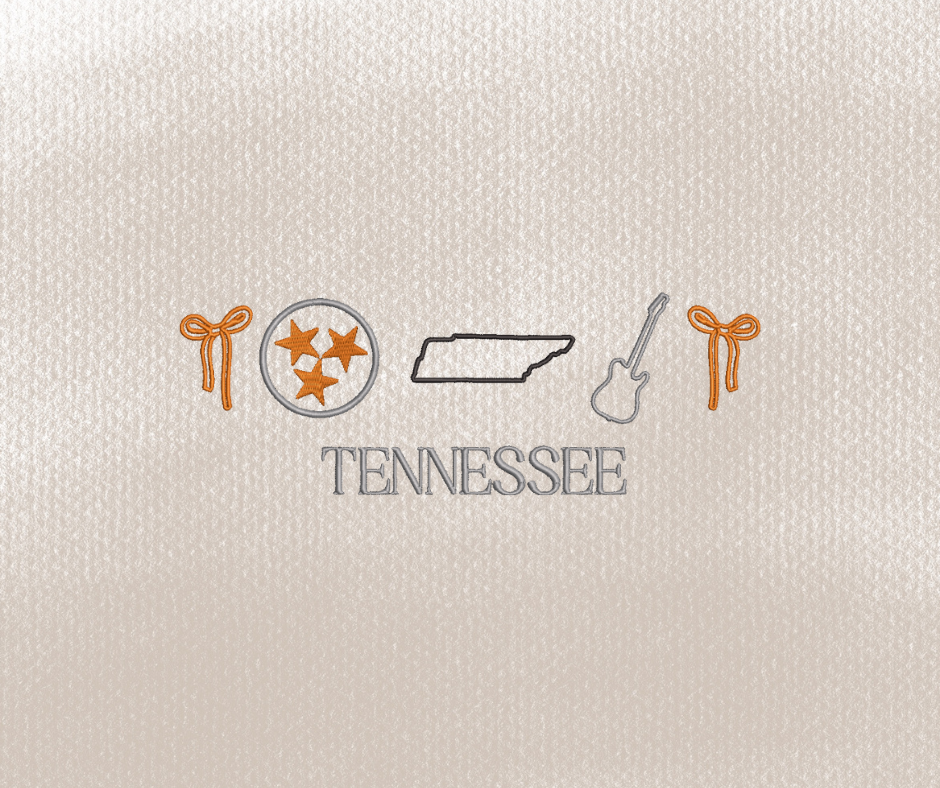 Tennessee State Icon Embroidery Design