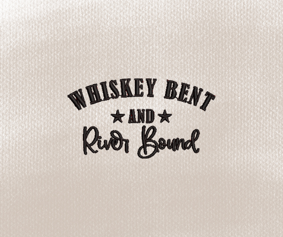Whisky Bent & River Bound Trucker Hat Embroidery Design