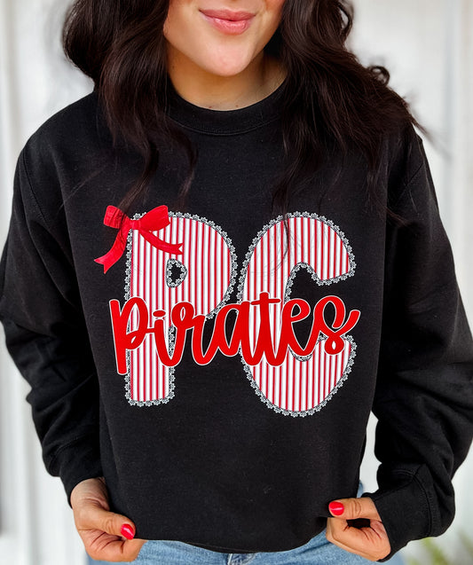 Seersucker + Lace Pirates Sweatshirt/Tee