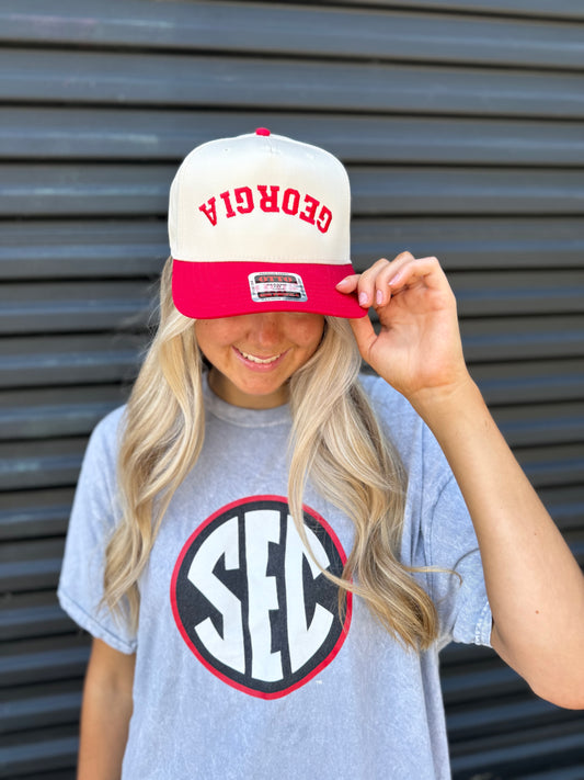 Upside Down Embroidered Trucker Hat