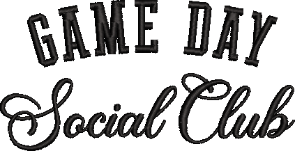 Game Day Social Club Hat Embroidery Design