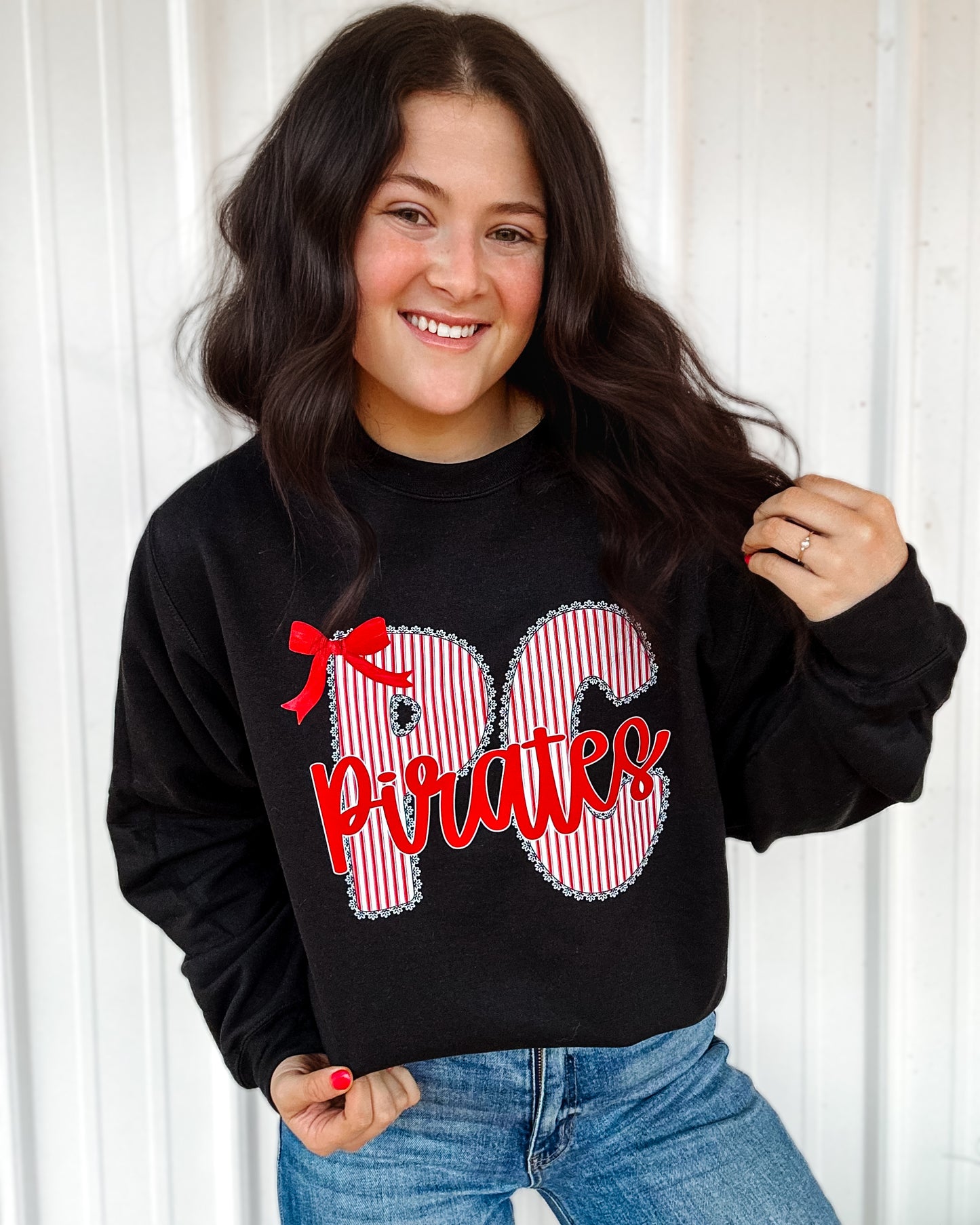 Seersucker + Lace Pirates Sweatshirt/Tee