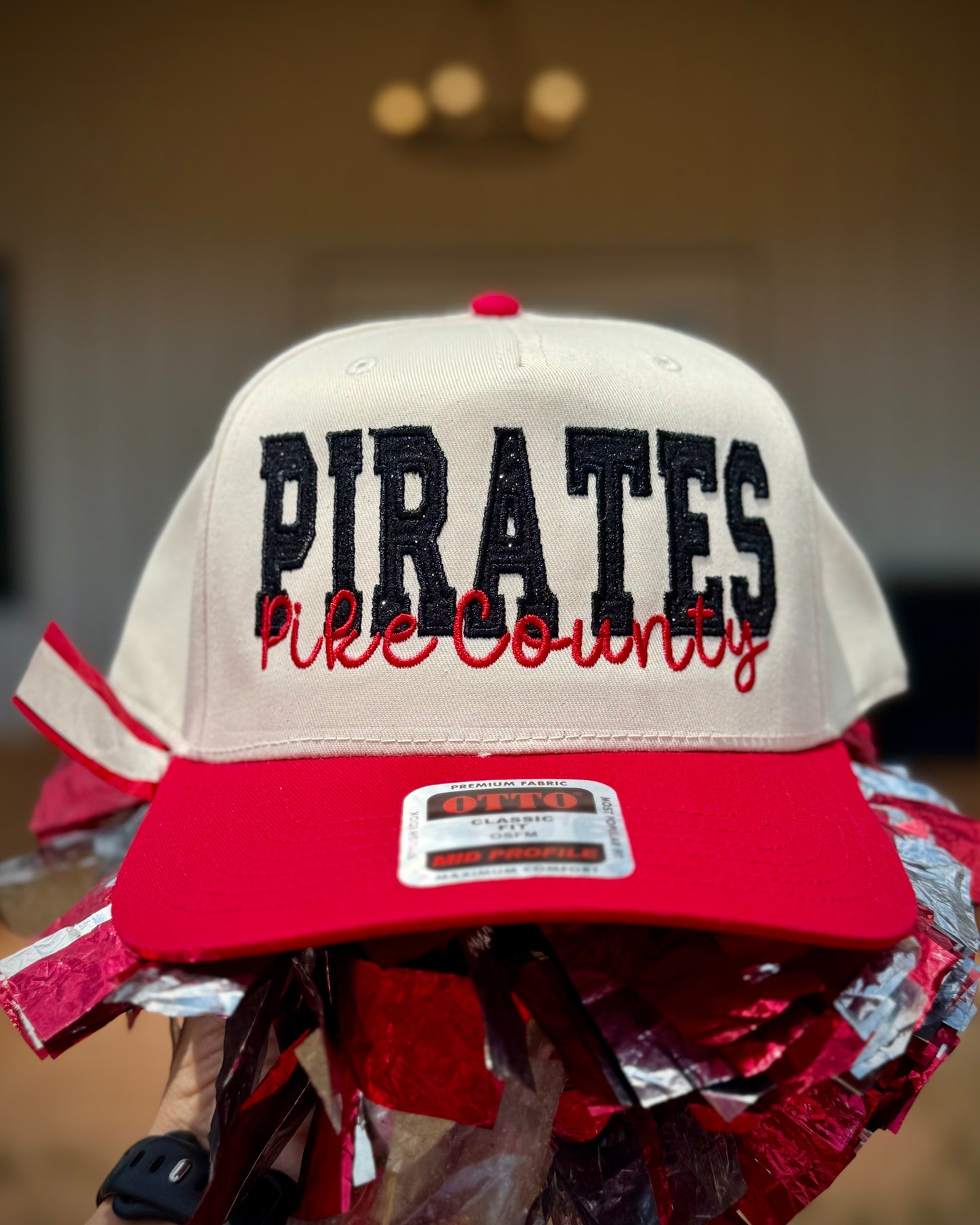 Glitter Embroidered Trucker Hat