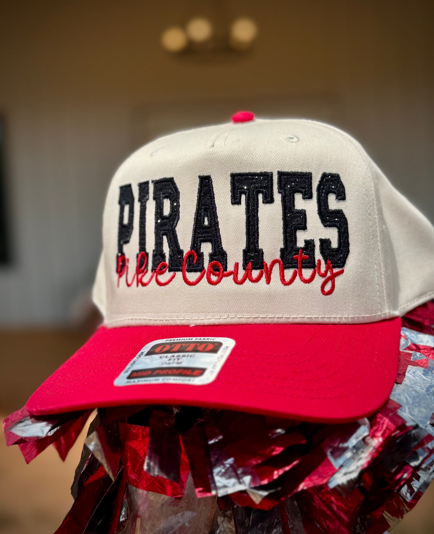 Glitter Embroidered Trucker Hat