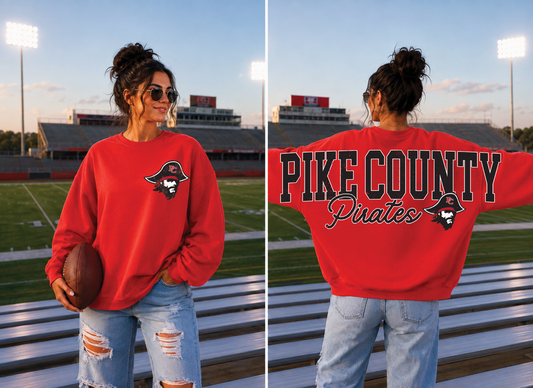 Oversized Back Pike County Pirates Sweatshirt