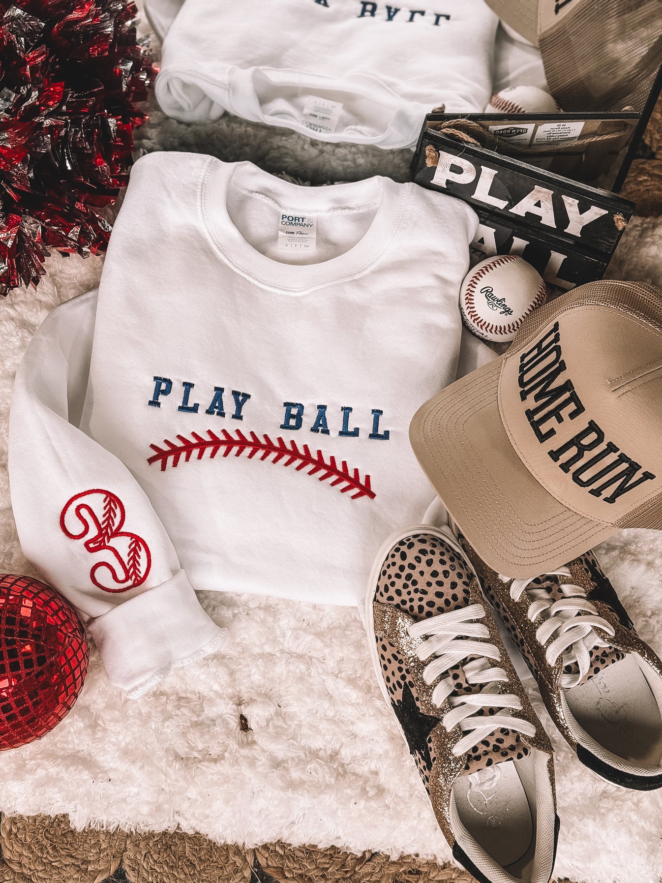 Play Ball Sweatshirt *11 Colors (S-3X) main image 1