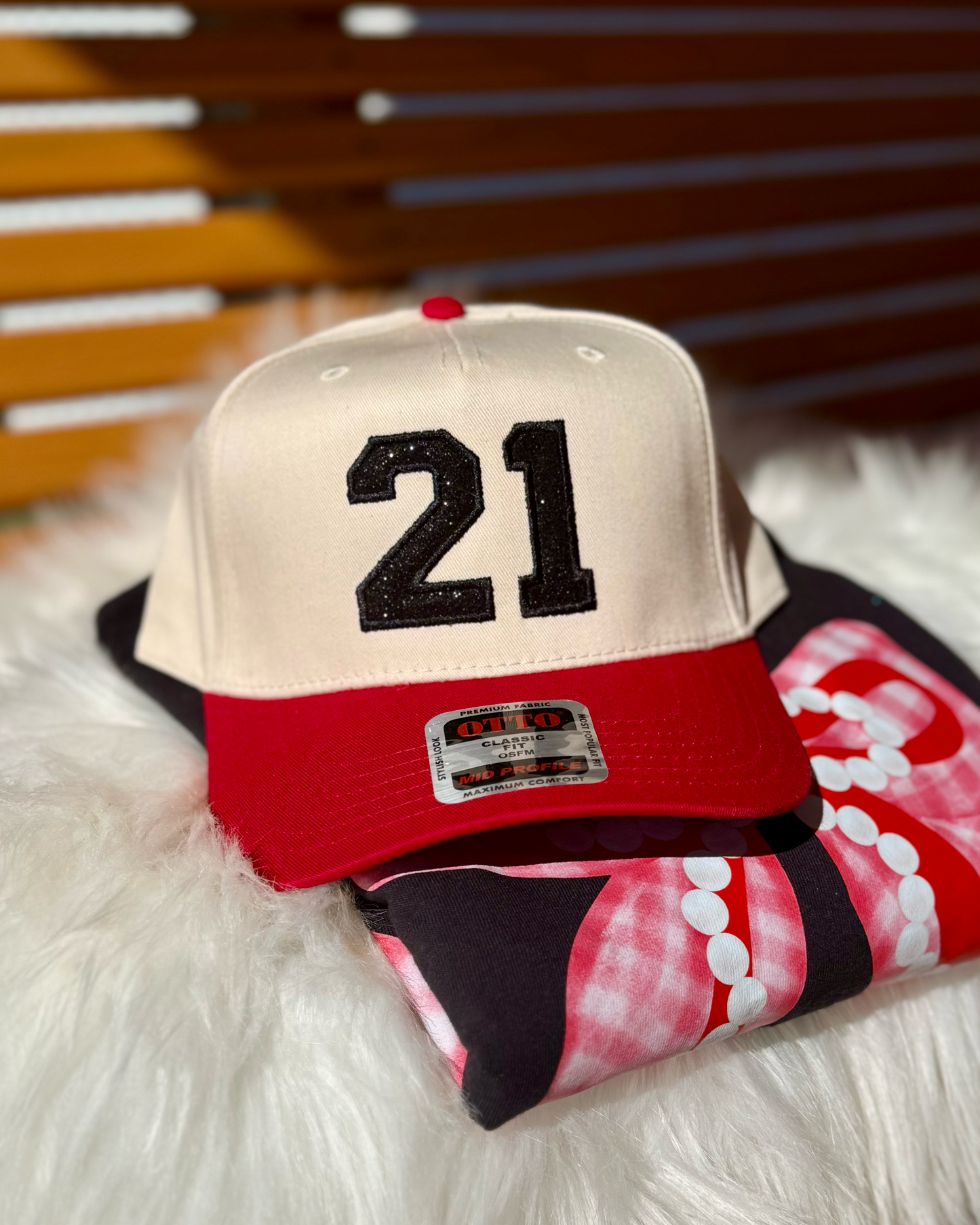 Custom Number Game Day Trucker Hat- Glitter