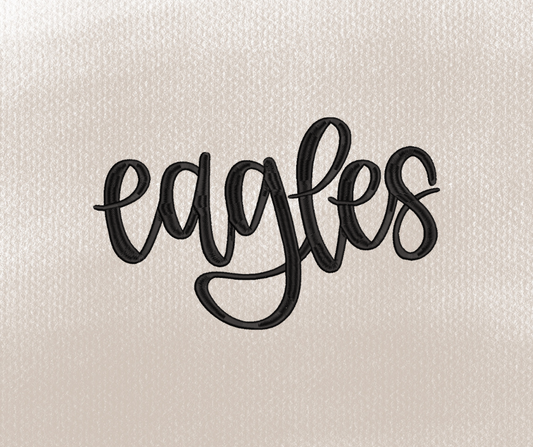 Eagles Hand Lettered Embroidery Design