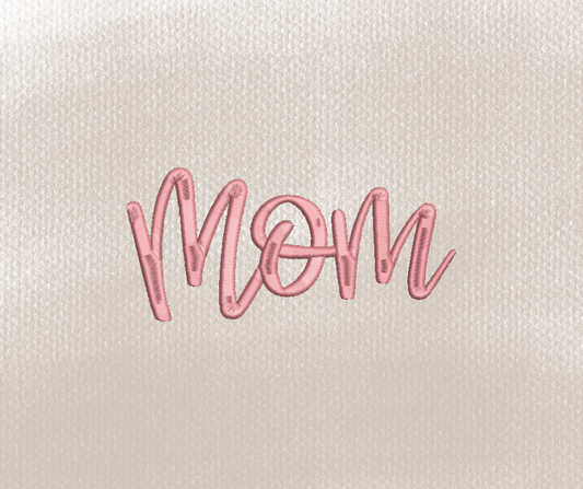 Mom Hand Lettered Embroidery Design