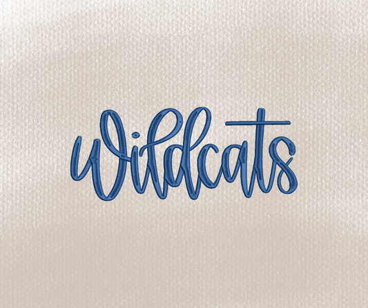 Wildcats Hand Lettered Embroidery Design