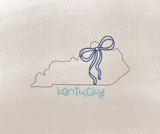 Kentucky Bow Applique Embroidery Design
