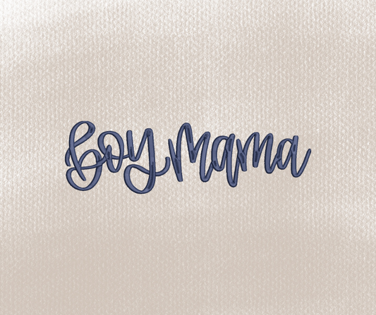 Boy Mama Hand Lettered Embroidery Design