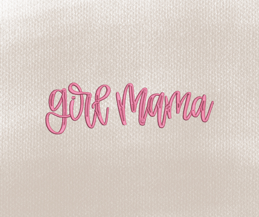 Girl Mama Hand Lettered Embroidery Design