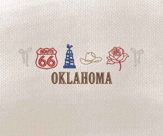 Oklahoma State Icon Embroidery Design