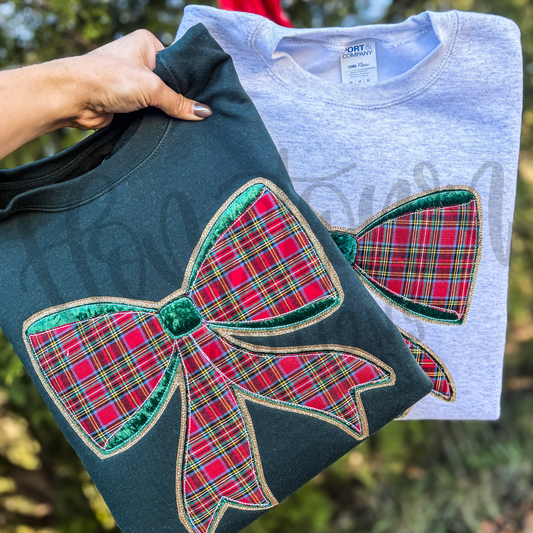 Layered Bow Applique Embroidery Design